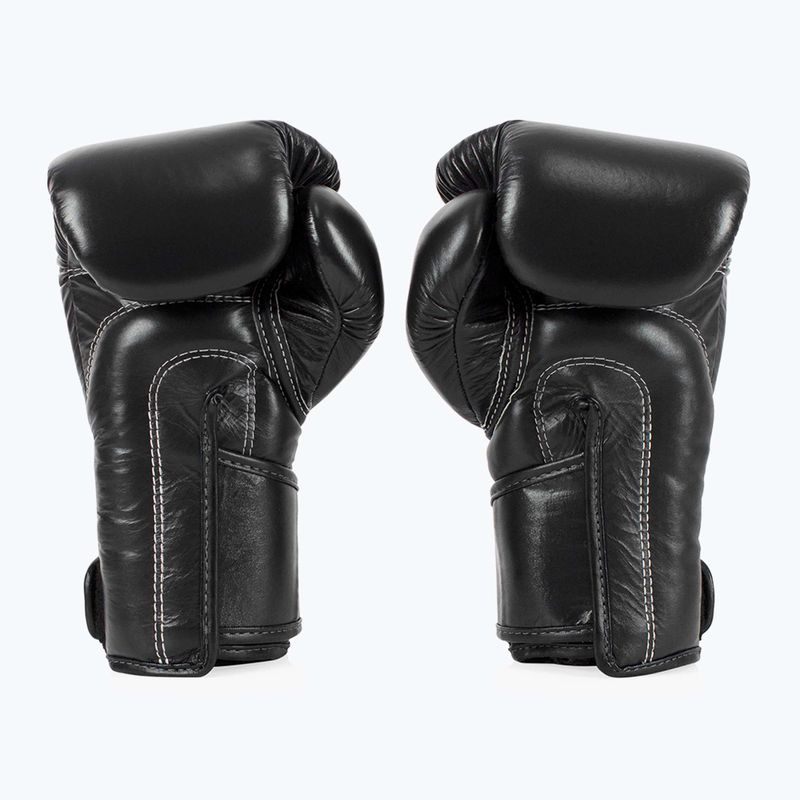 Стильні кутові спаринг-боксерські рукавички Fairtex - закритий великий палець чорні 9