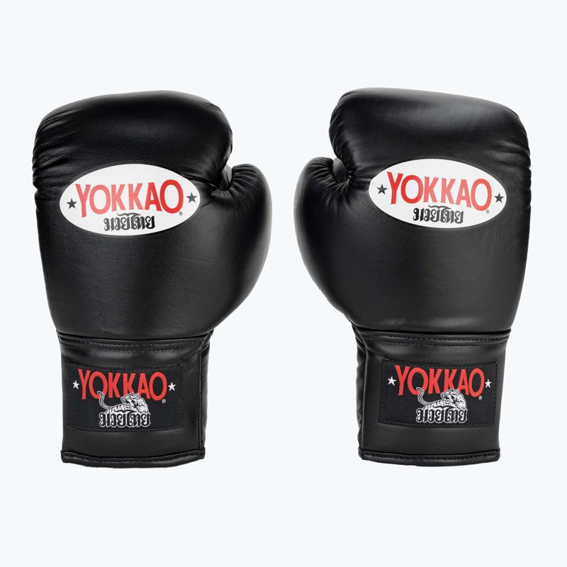 Рукавиці боксерські чоловічі YOKKAO Matrix Lace Up black 2