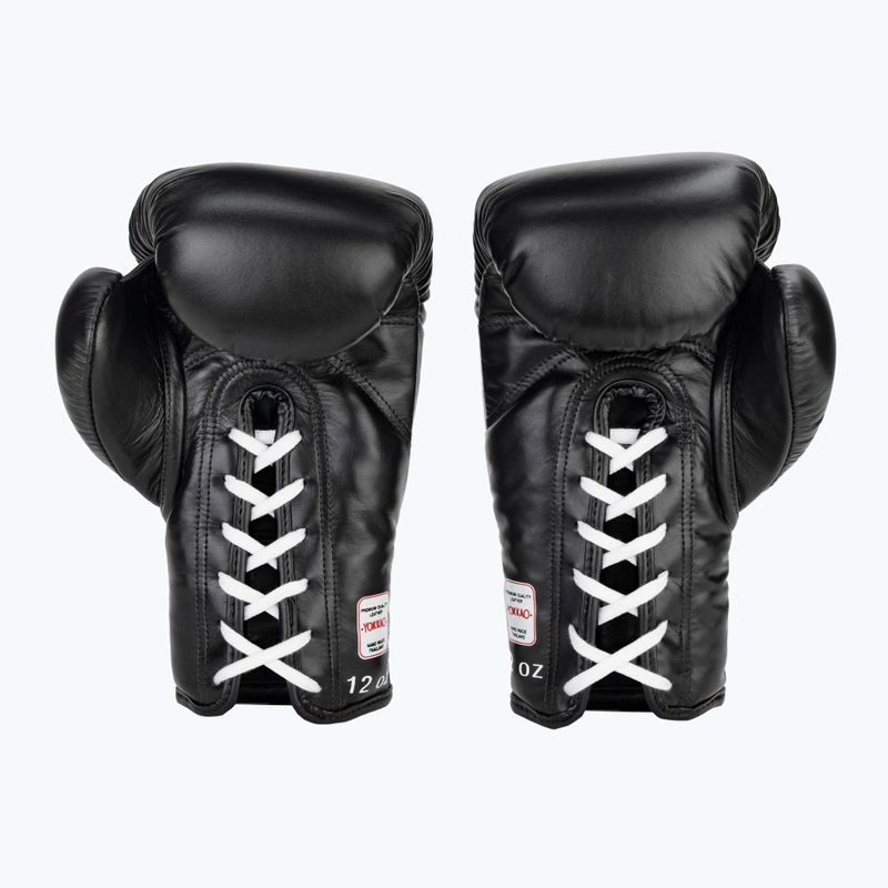 Рукавиці боксерські чоловічі YOKKAO Matrix Lace Up black 3