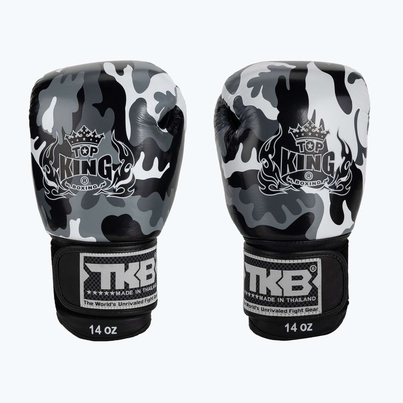 Рукавиці воксерські Top King Muay Thai Empower сірі TKBGEM-03A-GY 2