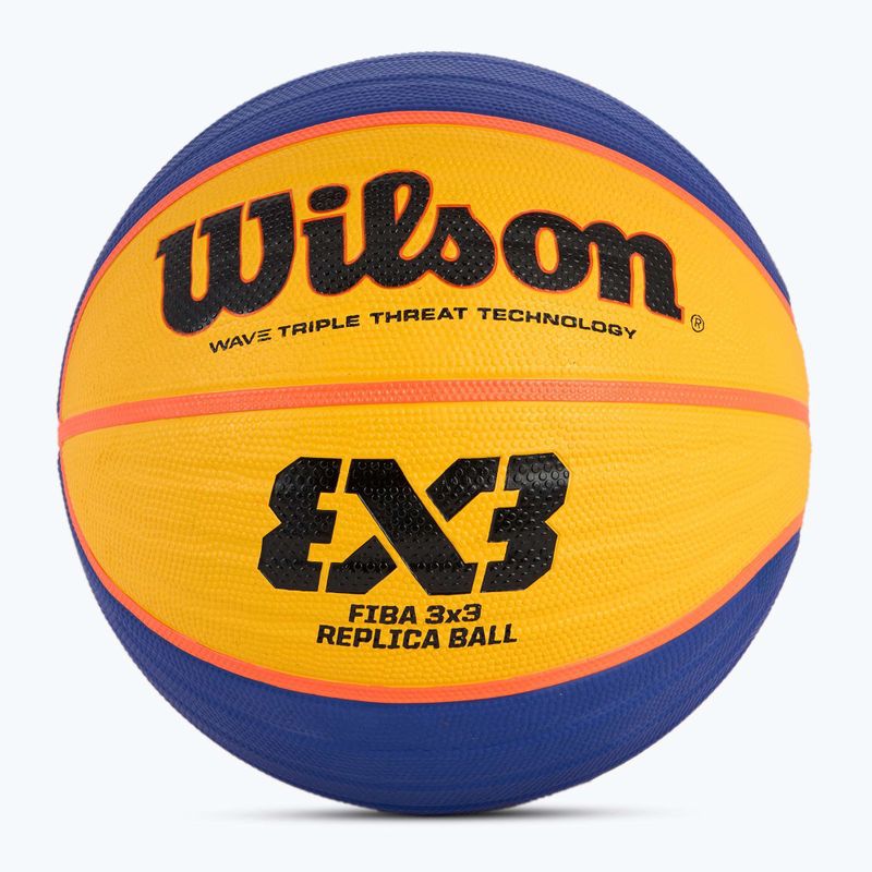 М'яч баскетбольний Wilson Fiba 3x3 Replica RBR blue/yellow розмір 6