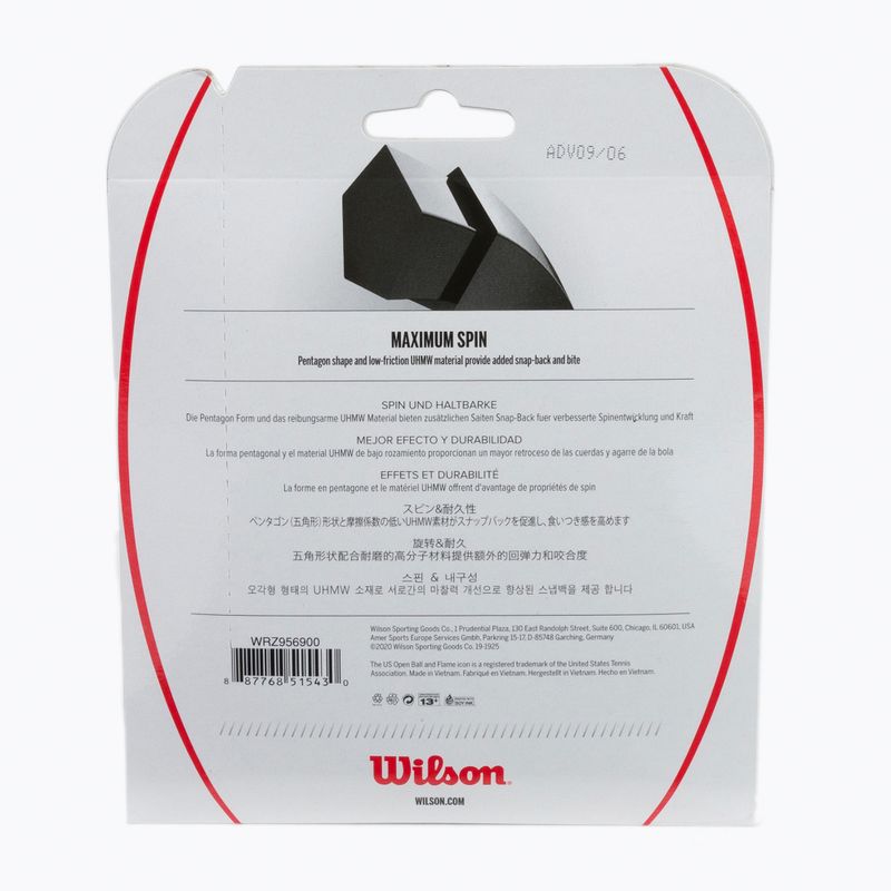 Струна для тенісу Wilson Revolve Spin 17 Set 12,2 м сіра WRZ956900+ 2