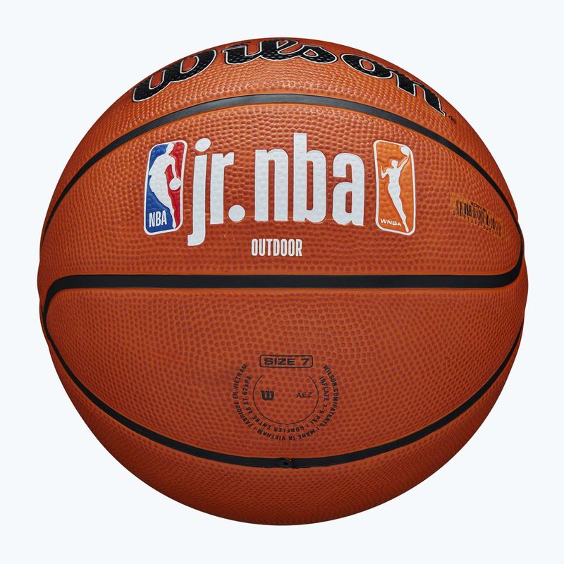 М'яч баскетбольний Wilson NBA JR Fam Logo Authentic Outdoor brown розмір 6 5