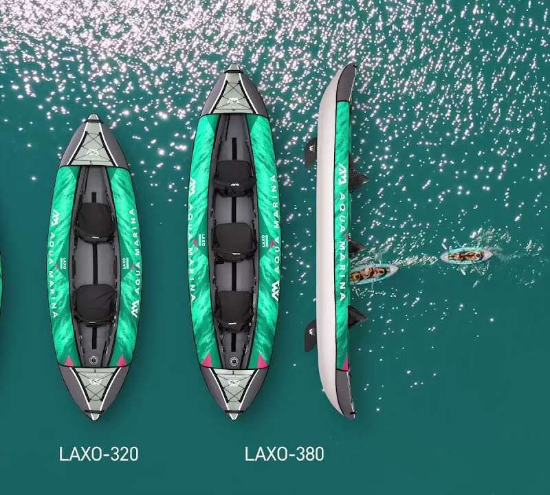 Надувна байдарка 2-х місна 10’6″ Aqua Marina Recreational Kayak зелена Laxo-320 17