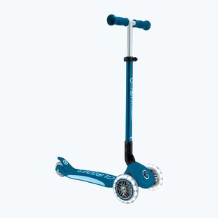 Самокат трьохколісний дитячий Globber Primo Foldable Plus Lights petrol blue