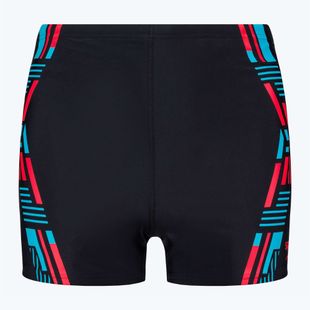 Чоловічі шорти для плавання Speedo Tech Print чорні/помаранчеві
