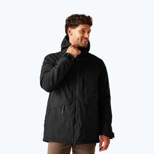 Куртка дощовик чоловіча Regatta Balaton black/pumpkin spice