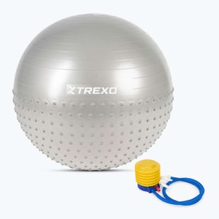 М'яч гімнастичний для масажу XTREXO TXO-B4Z022-GY 75 см сірий